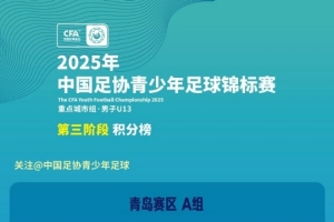 2025中青賽U13組：深圳隊(duì)、梅州隊(duì)、北京隊(duì)、西安隊(duì)晉級(jí)四強(qiáng)