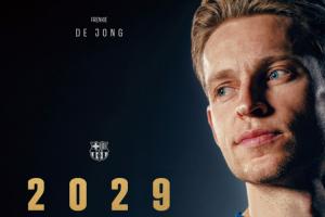 中場大將續(xù)約！官方：巴薩與德容續(xù)約至2029年，據(jù)悉解約金5億歐