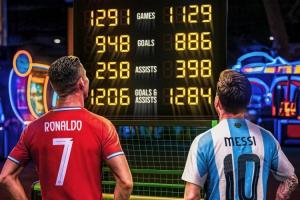 最偉大對決！433對比梅羅數(shù)據(jù)：C羅948球258助，梅西886球398助