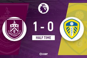 半場-伯恩利暫1-0利茲聯(lián) 烏戈丘庫破門沃克獻助攻