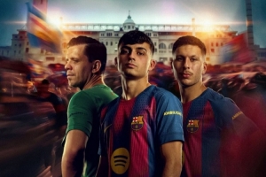 歐冠迎戰(zhàn)奧林匹亞科斯，巴薩官方發(fā)布賽前海報