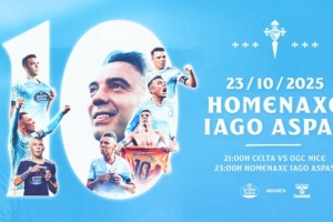 官方：阿斯帕斯成為塞爾塔隊(duì)史出場(chǎng)次數(shù)最多球員，將舉行致敬儀式