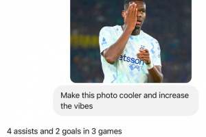 國(guó)米官推整活A(yù)I要給博尼修圖，AI答復(fù)：3場(chǎng)2球4助，沒(méi)法更嗨了