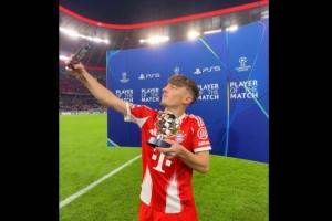 完美一夜！17歲卡爾歐冠生涯首次首發(fā)+進球+創(chuàng)隊史紀錄+當選MVP