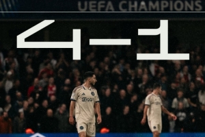 阿賈克斯隊(duì)史第2次在歐戰(zhàn)上半場(chǎng)丟4球，上次還是1958年2月