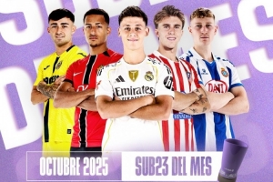 西甲官方10月最佳U23候選：20歲居萊爾領(lǐng)銜，巴里奧斯在列