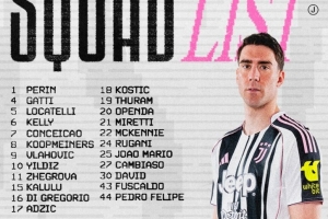 尤文意甲對拉齊奧名單：伊爾迪茲領銜，DV9、小孔塞桑在列