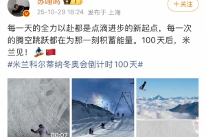 蘇翊鳴談米蘭冬奧會(huì)倒計(jì)時(shí)百天：每次騰空跳躍都在為那刻積蓄能量