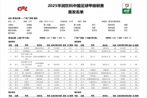 青島紅獅vs廣東廣州豹首發(fā)：羅薩、姜積弘先發(fā) 石哲、劉世博出戰(zhàn)