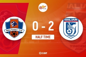 半場(chǎng)-梅州客家暫0-2大連英博 楊銘銳、畢津浩破門(mén) 約契奇失良機(jī)