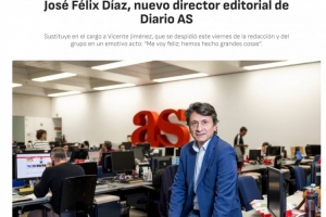 阿斯：馬卡報皇馬跟隊記者何塞-費利克斯-迪亞茲出任阿斯報新主編