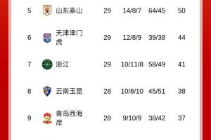 梅州先賽反超！中超積分榜：梅州、海牛積21分，相互戰(zhàn)績梅州占優(yōu)