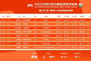 中甲第29輪裁判：邢琦吹重慶銅梁龍vs蘇州東吳，5場比賽設有VAR