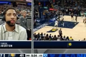 場邊哈利伯頓都無奈了！庫里三分彈進&急停跳投連拿5分