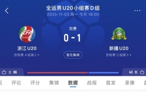 浙江U20隊主帥：我們下場能不能也像新疆一樣，有勇氣面對山東隊