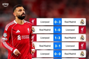 這次如何？利物浦近9次對(duì)陣皇馬1勝1平7負(fù)，打進(jìn)6球丟17球