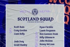 蘇格蘭名單：羅伯遜、麥金、蒂爾尼、麥克托米奈、吉爾莫在列