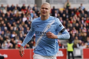 本賽季曼城英超射手榜：哈蘭德13球，第二是伯恩利后衛(wèi)艾斯特福