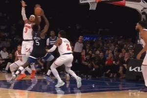 極限1抽3！愛(ài)德華茲歐洲步擰麻花打成2+1 唐斯補(bǔ)防稍慢帽到空氣