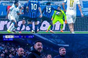 馬賽冤！埃德森禁區(qū)內(nèi)手球未判點(diǎn)，隨即亞特蘭大遠(yuǎn)射絕殺