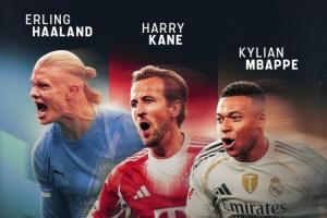 勝負(fù)難分！哈蘭德17場(chǎng)27球，凱恩19場(chǎng)25球，姆巴佩18場(chǎng)21球