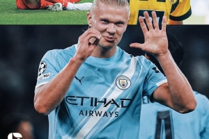 哈蘭德在三家不同俱樂部連續(xù)5場(chǎng)歐冠比賽進(jìn)球，歷史首人