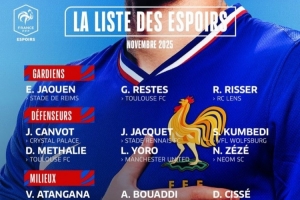 法國U21名單：約羅、特爾、馬尤盧、烏戈丘庫、奧多貝爾入選