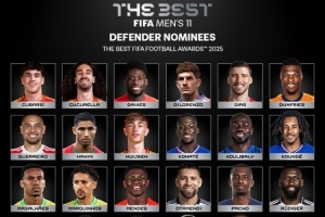 FIFA最佳陣容后衛(wèi)候選：范戴克、薩利巴、阿什拉夫在列