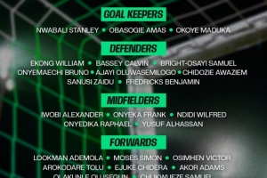 尼日利亞新一期名單：奧斯梅恩、盧克曼、伊沃比、丘庫埃澤在列