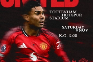 一場(chǎng)硬仗！曼聯(lián)發(fā)布對(duì)陣熱刺海報(bào)：卡塞米羅單人出鏡