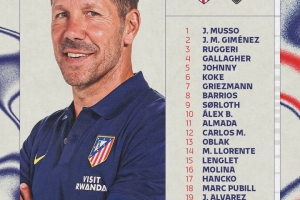 馬競(jìng)大名單：小蜘蛛、格列茲曼領(lǐng)銜，朱利亞諾-西蒙尼在列