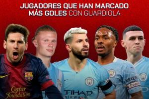 瓜迪奧拉麾下球員射手榜：梅西211球居首，哈蘭德次席，斯特林第4