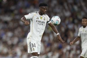 馬卡：皇馬中場瓊阿梅尼左腿半腱肌受傷，預(yù)計將缺席三周時間