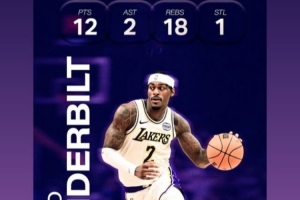 球隊(duì)?wèi)K敗老鷹！范德比爾特社媒轉(zhuǎn)發(fā)個(gè)人12分18籃板數(shù)據(jù)海報(bào)