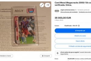 世體：梅西親簽的05-06賽季球星卡將被拍賣，估價高達(dá)3.5萬歐元