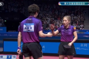 超級逆轉(zhuǎn)！劉詩雯/林高遠4-3袁勵岑/王藝迪，晉級全運會混雙決賽