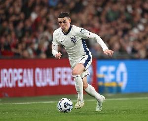 福登時(shí)隔兩年多再次在英格蘭隊(duì)參與進(jìn)球，此前18場(chǎng)沒有進(jìn)球或助攻