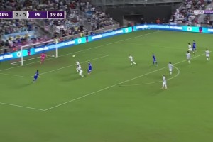 造烏龍！岡薩雷斯打門碰到波多黎各球員后入網，4-0領先！