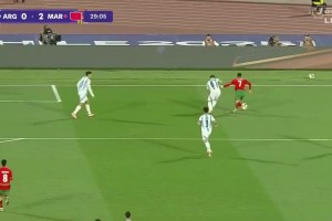 阿根廷決賽2球落后！摩洛哥斷球反擊扎比里破門梅開二度！