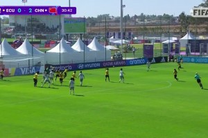 陳睿琳小角度破門！U17中國女足3-0領先厄瓜多爾