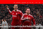 歐冠利物浦擊退皇馬拜仁客勝大巴黎